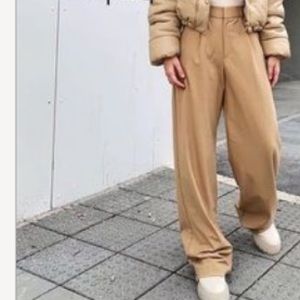 Zara wide leg pleated pants